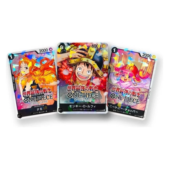 One Piece Card Game 4th Anniversary Holographic Sticker – Zestaw 3 szt.
